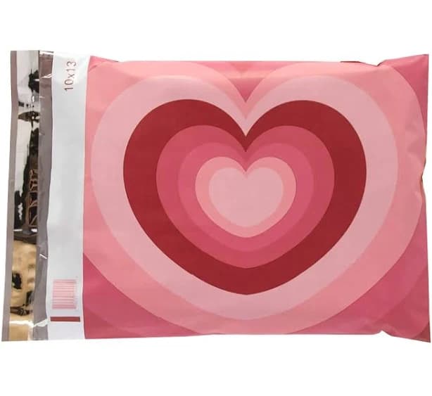 Hearts Poly Mailers - {"Size":"10" x 13"