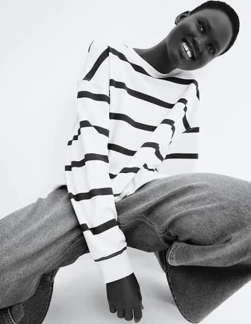 H&M Ladies Dropped-Shoulder Sweatshirt