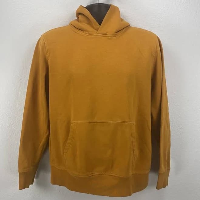 Gap Basic Yellow Sweatshirt Hoodie - Men | Color: Yellow | Size: M