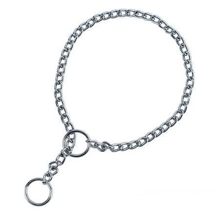 Dog Training Choke Collar Silver Slip On Chain Collars Necklace for Pets Heavy Duty Metal Chains for Small Large Dogs, 1.6mmx30cm