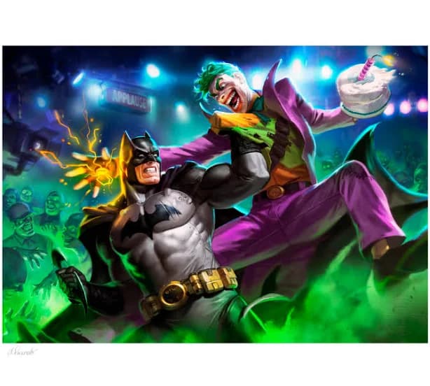 Sideshow Collectibles Batman vs The Joker Fine Art Print by Alex Pascenko