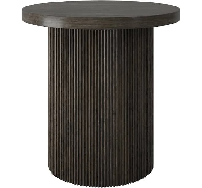 Hudson & Canal Isa 22" Wide Round Fluted Side Table