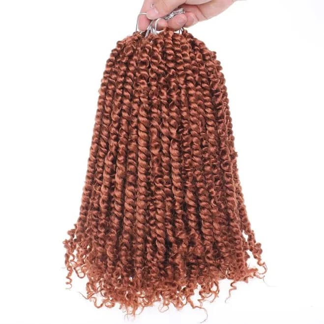 Pre-twisted Passion Twist Crochet Hair with Curly Ends Pre looped Synthetic Bohemian Crochet Braids Hair