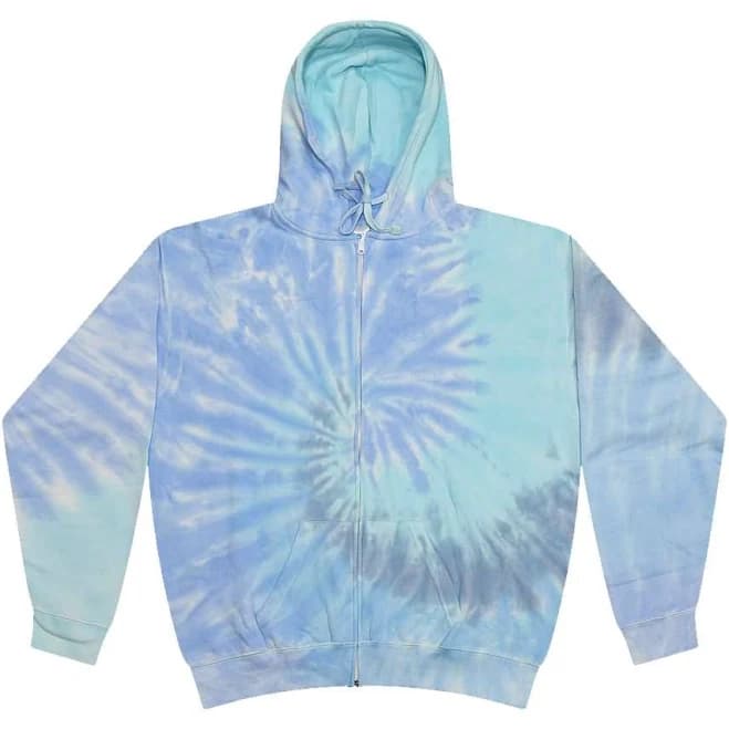 Colortone 8888 Tie-Dyed Full-Zip Hooded Sweatshirt