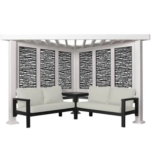 Backyard Discovery Ridgedale 12x8' Galvanized Steel Cabana Corner Pergola