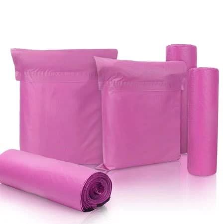 100pcs pink mailing bags - super strong durability, self-sealing design, suitable for large parcels, garment packaging bags, commercial express bags,