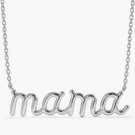 14K Plain Gold Mama Necklace