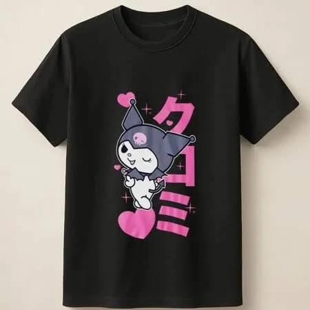Kuromi Kawaii Japan Style Sparkle T-Shirt