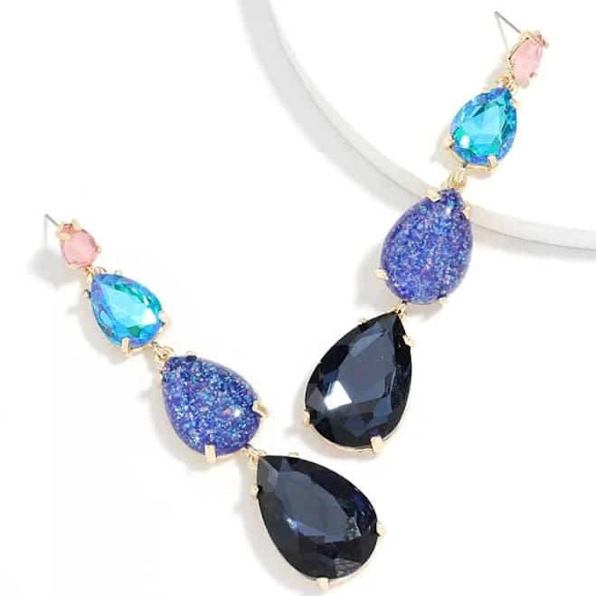 Shimmering Rhinestone Waterdrop Teardrop Earrings