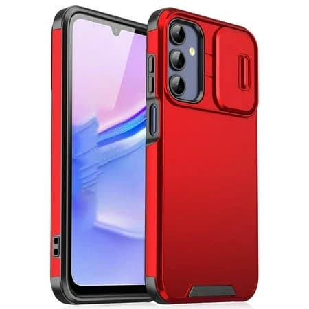 Dteck Shockproof Tpu+pc Slide Camera Cover Protection Case for Samsung Galaxy A15 5G