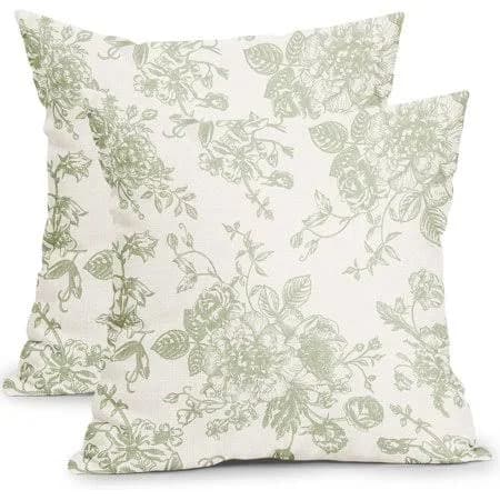 Vintage Floral Throw Pillow Covers