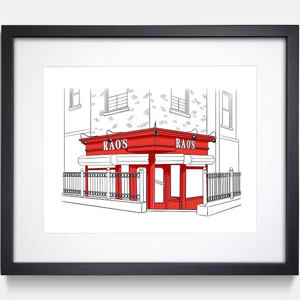 Rao's New York Print Black Frame / 8” x 10”
