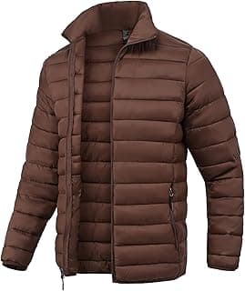 Men Puffer Jacket Packable Lightweight Winter Jackets Coats Outdoor Waterproof Insulated Jackets
