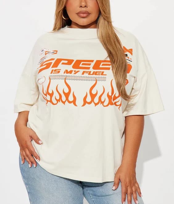 Fashion Nova Oversized Graphic T-Shirt