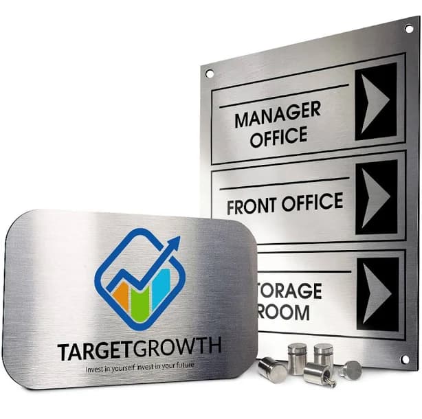 Custom Brushed Aluminum Signs