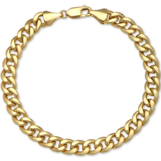 14K Gold Curb Chain Bracelet