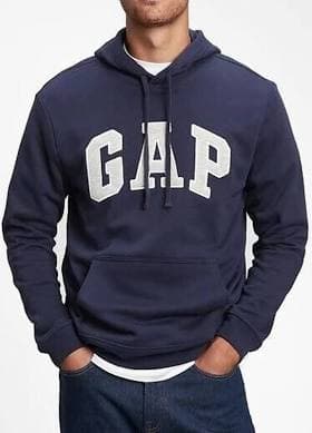 Gap Men's Fleece Arch Logo Pullover Hoodie