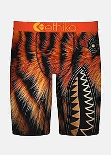 Men’s Boxer Brief, Knee Length, 4-Way Stretch Performance Underwear with Graphic Prints - BMR Furb'E'