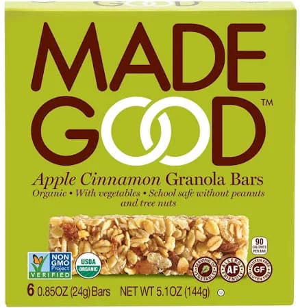 Made Good Granola Bar, Apple Cinnamon, 5 Ounce