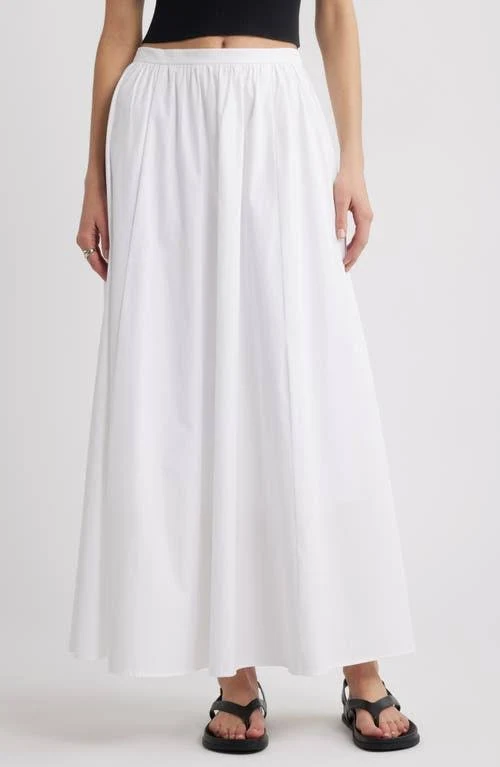 Open Edit Cotton Poplin Maxi Skirt