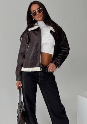 Princess Polly Solara Faux Shearling Jacket