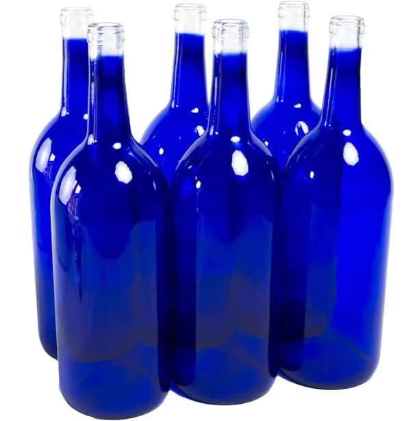 North Mountain Supply 1.5 Liter Coated Glass Bordeaux Wine Bottle