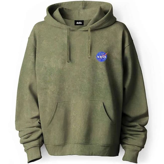 Dalix Men's NASA Embroidered Fleece Hoodie
