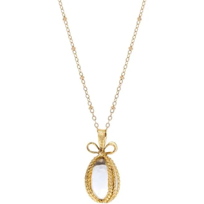 Glass Egg Pendant Necklace