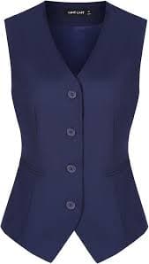 Amazon.com: MINTLIMIT Women's Suit Vest Dressy Vintage Versatile Button Down Sleeveless Waistcoat, Navy Blue, M : Clothing, Shoes & Jewelry