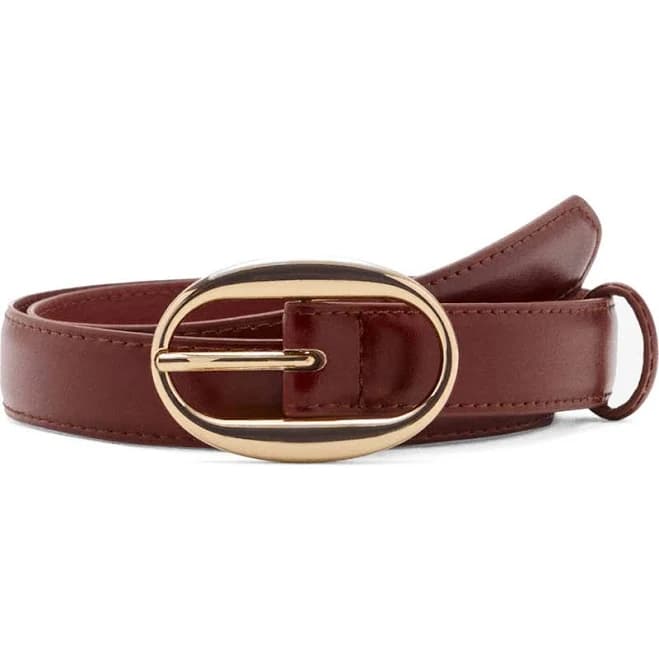 Woman MANGO Oval buckle belt