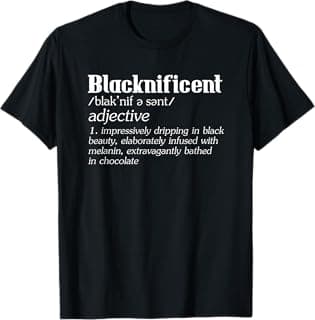 Blacknificent Afro African Pro Black History T-Shirt Small