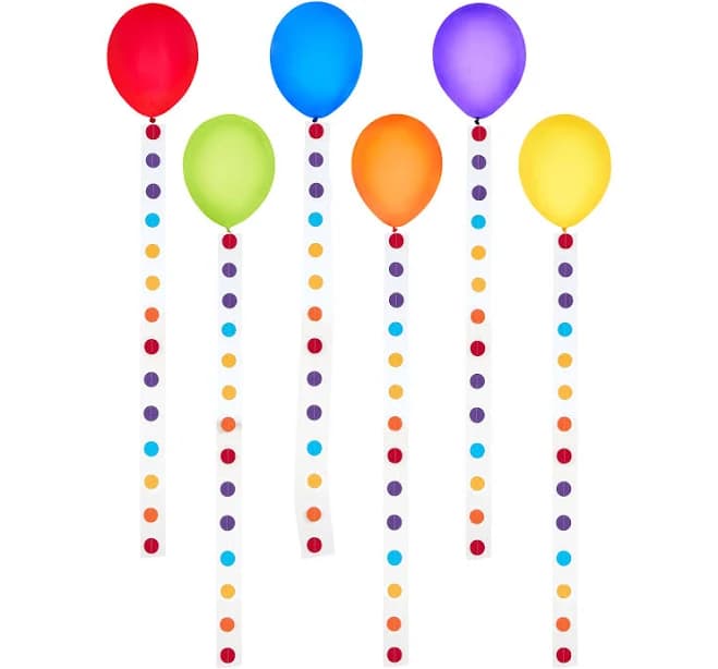 Way to Celebrate Multicolor Latex Balloons and Tassel