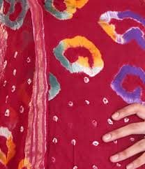 Amazon.com: Apratim INDIA HECHO A MANO DE ALGODÓN BANDHANI VESTIDO MATERIAL SALWAR KAMEEZ DUPATTA, Granate : Ropa, Zapatos y Joyería