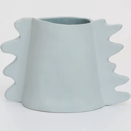 Pastel Blue Ceramic Vase - Handmade Minimalist Home Decor