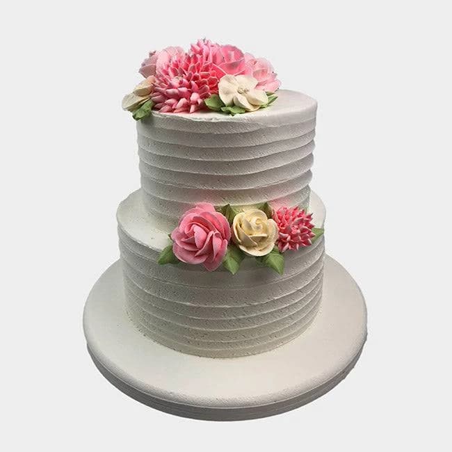 Rustic Buttercream Tiered Cake