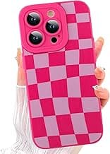 for iPhone 14 Pro Case Hot Pink Flower Pattern Phone Case with Camera Protection,Soft TPU Silicone Rubber Protective Cover Floral Design Cases Compatible with iPhone 14 Pro 6.1 Inch