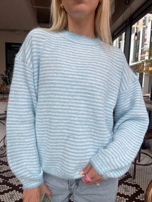 Fluffy Striped Sweater