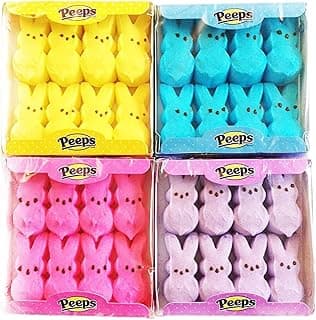 Marshmallow Easter Bunnies Bundle with 4 Colors: Blue, Yellow, Pink and Purple