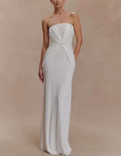 Mirren Strapless Slinky Maxi Dress