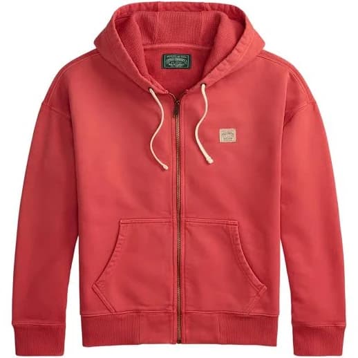 Polo Ralph Lauren - logo-patch hoodie - men - Cotton - M - Red