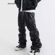 Premium Faux Leather Motorcycle Pants - Stylish Streetwear for Men - Shop Now! from Dhgate Mens Pants - price 71.81