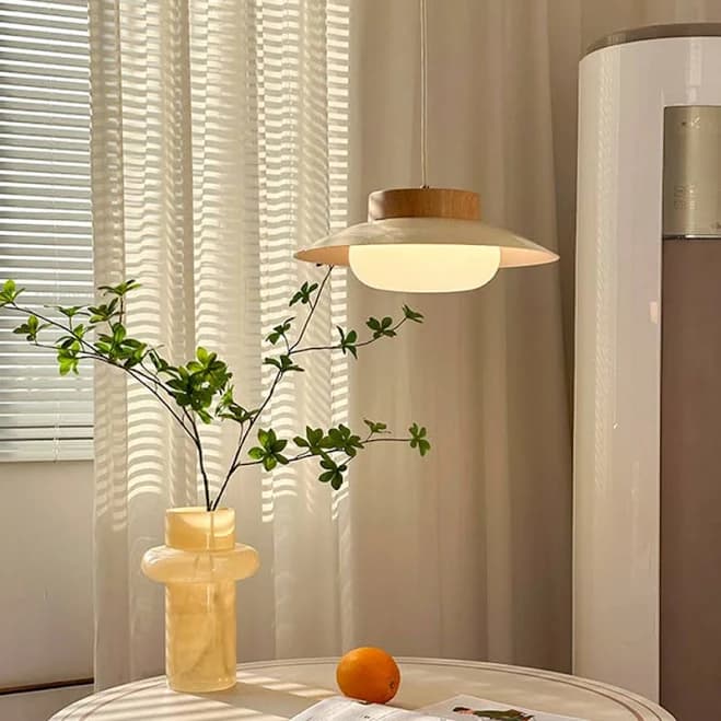 Lampsmodern Cream Glutinous Rice Ball Bowl Pendant Light