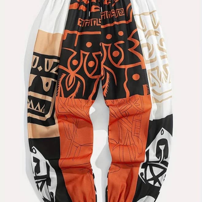 Men's Loose Fit Tribal Harem Pants