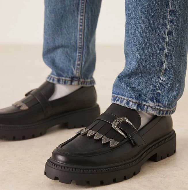 ASOS Western Buckle Loafers