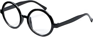 Wizard Glasses, Halloween Black Round Glasses, Black Circle Eyeglasses for Halloween Accessories Costume