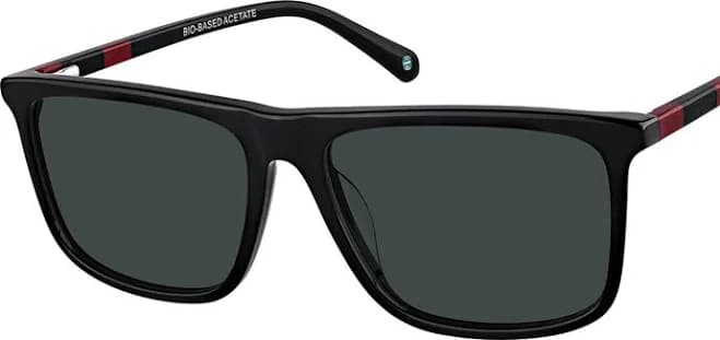 Zenni Rectangle Rx Sunglasses Bio-Based Full Rim Frame Universal Bridge Fit