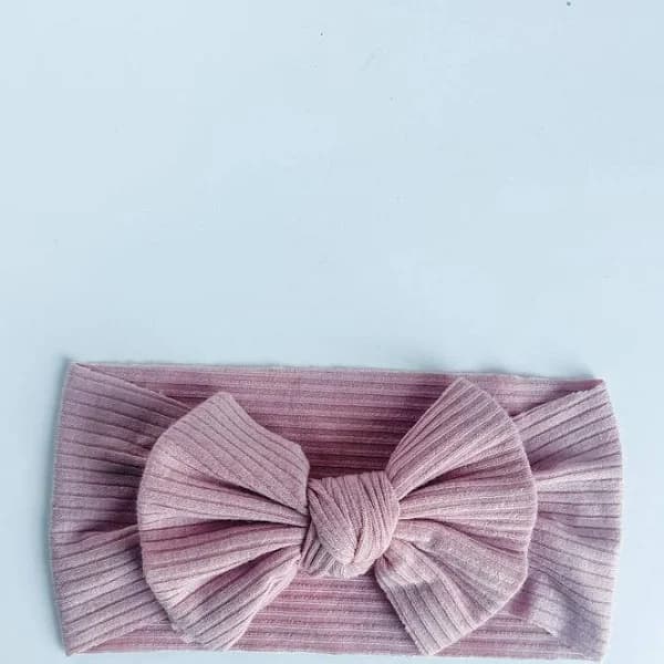 steviejs Pink Ribbed Headwrap
