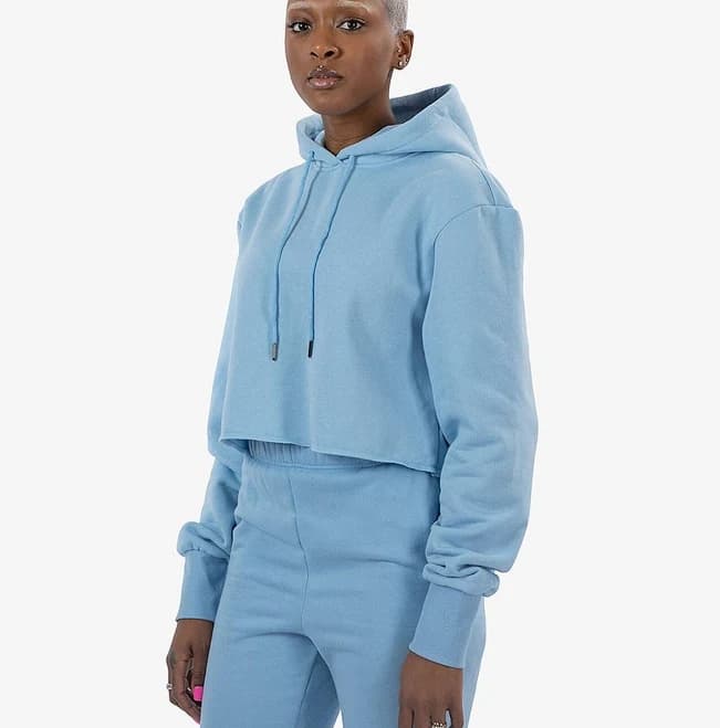 Rockstar Allure Oversized Cropped Hoodie Womens Size Medium Sh701 Blue