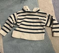 Baby gap cream and navy striped roll neck | Mercari