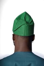 Traditional Hand Woven Cotton Gobi Fila Hat in Green – AJADI